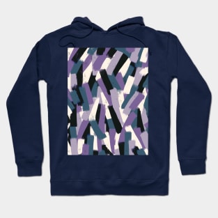 Striped Smudge Pattern Hoodie